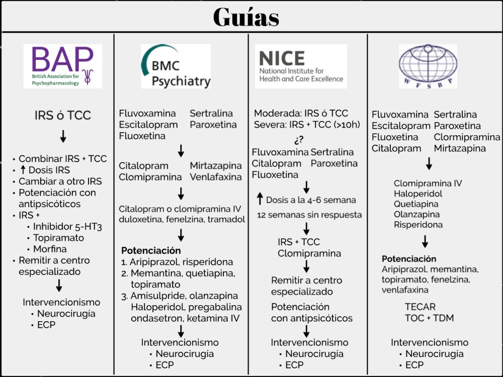Guìas de tratamiento TOC